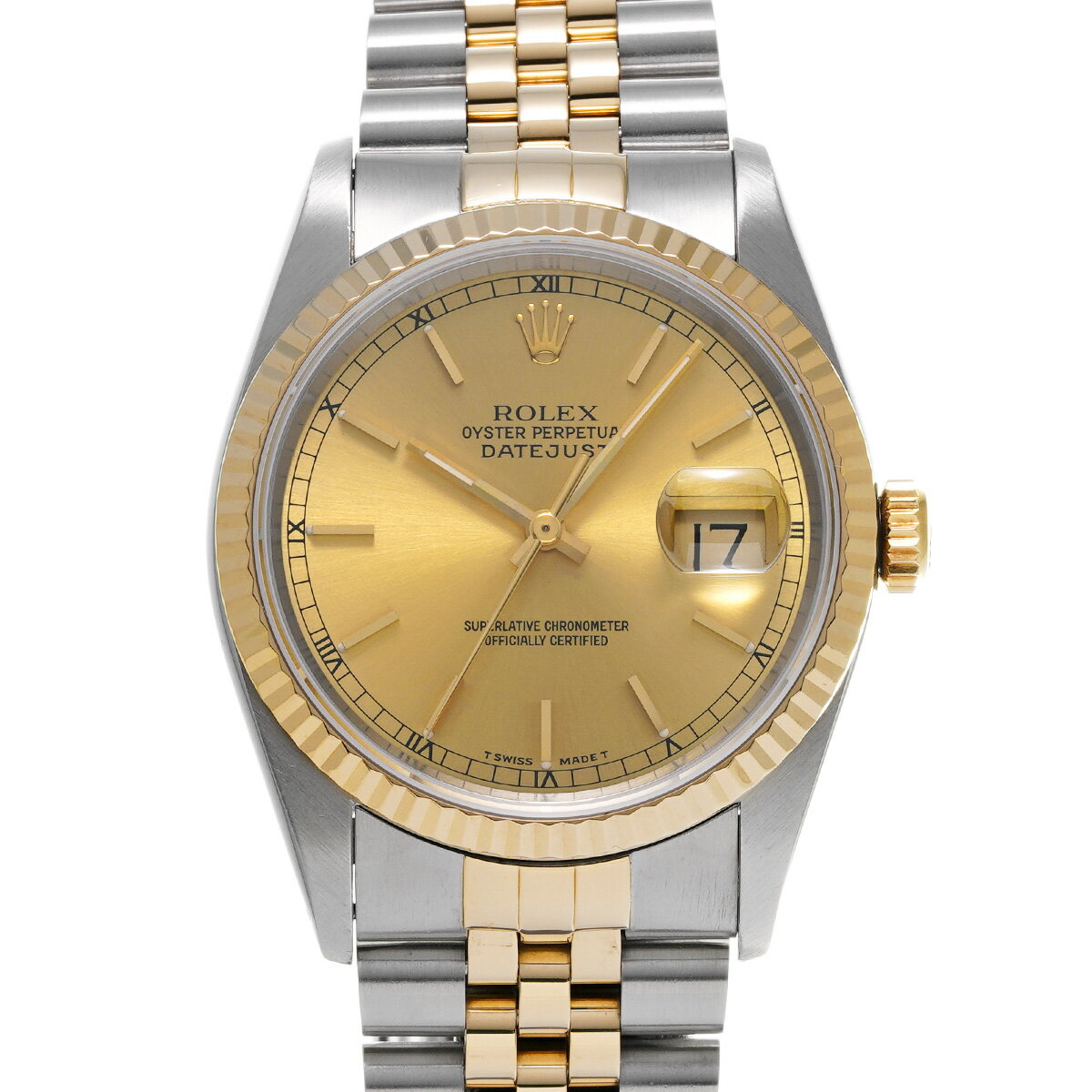 【〜9/26 最大4万円クーポン】ロレックス ROLEX デイトジャスト 16233 X番(1991年頃製造) シャンパン メンズ 腕時計 ロレックス 時計 高級腕時計 ブランド 【ローン36回払い無金利】【中古】
