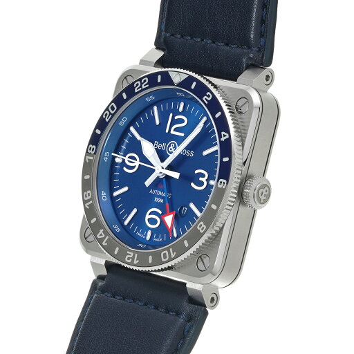 【〜9/26 最大4万円クーポン】ベル&ロス Bell & Ross BR03-93 GMT ブルー BR0393-BLU-ST/SCA ブルー メンズ 腕時計 ベル&ロス 時計 高級腕時計 ブランド 【ローン36回払い無金利】【中古】