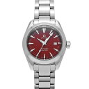 オメガ OMEGA シーマスター アクアテラ 丸井限定 2577.6 レッド レディース 腕時計 オメガ 時計 高級腕時計 ブランド 【ローン36回払い無金利】【中古】