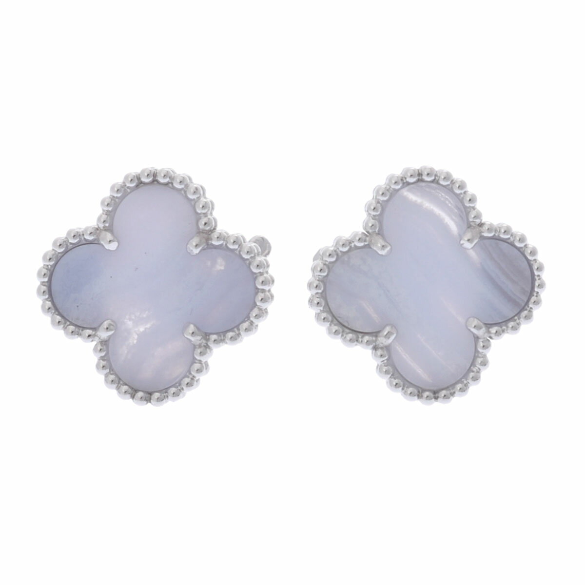 ヴァン クリーフ&アーペル Van Cleef & Arpels ヴィンテージアルハンブラ ピアス VCARP3RP00 K18ホワイトゴールド WG カルセドニー レディース ピアス ヴァン クリーフ&アーペル 【ローン36回払い無金利】【中古】のサムネイル