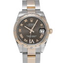 ロレックス ROLEX デイトジャスト 31 178341 G番(2010年頃製造) チョコレートブラウン/ダイヤモンド ユニセックス 腕時計 ロレックス 時計 高級腕時計 ブランド 【ローン36回払い無金利】【中古】