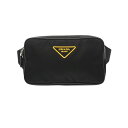【~9/24 最大3万円クーポン】プラダ PRADA ベルトバッグ ブラック 2VL977 ナイロン/サフィアーノレザー ユニセックス ボディバッグ プラダ ボディバッグ バック ブランド 【ローン36回払い無金利】【中古】