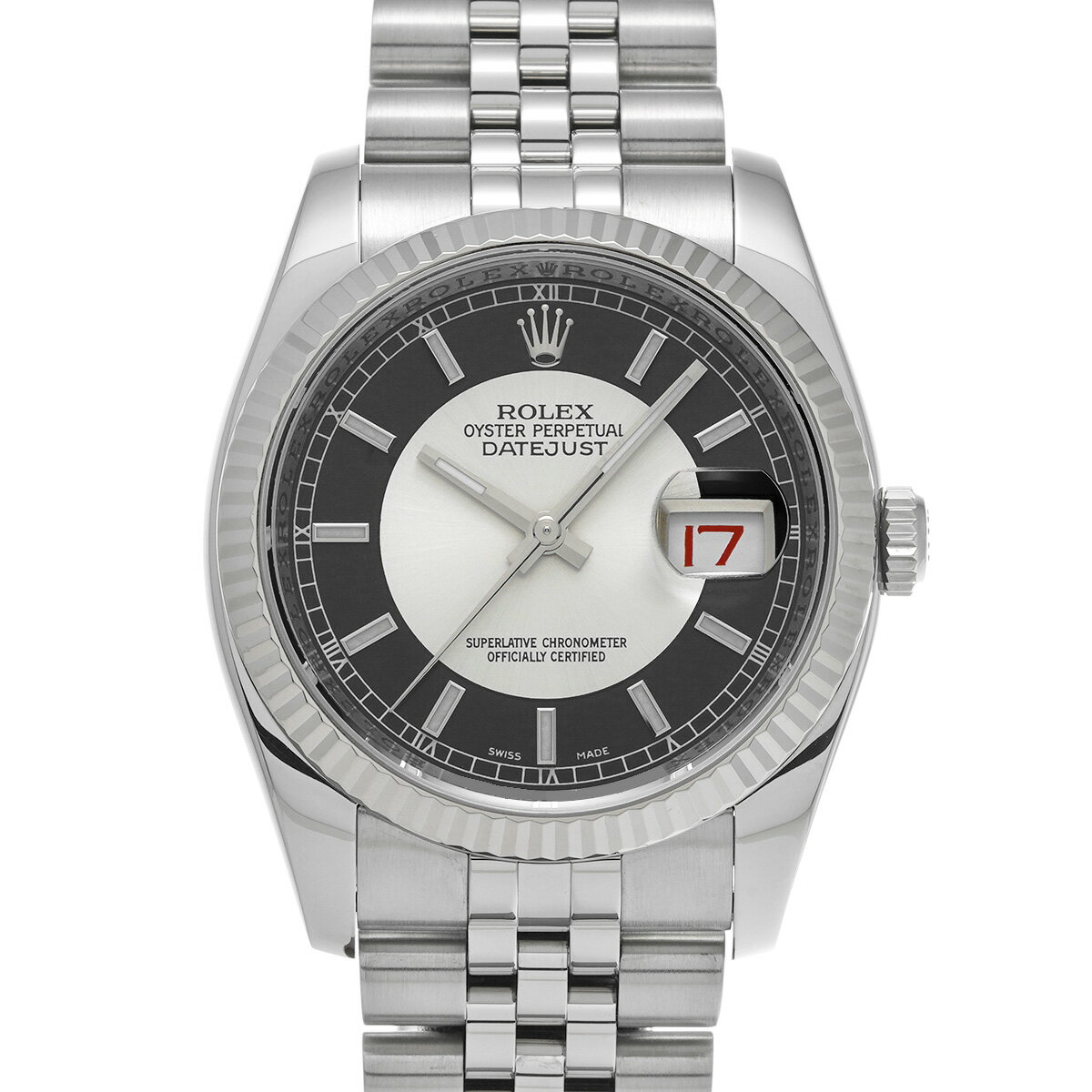 130万円台に達した、デイトジャスト116234黒銀文字盤