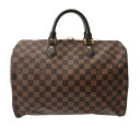 【~9/26 最大4万円クーポン】ルイ ヴィトン LOUIS VUITTON ダミエ スピーディ バンドリエール 35 エベヌ N41182 ダミエキャンバス レディース ボストンバッグ ヴィトンバッグ バック ブランド 【ローン36回払い無金利】【中古】