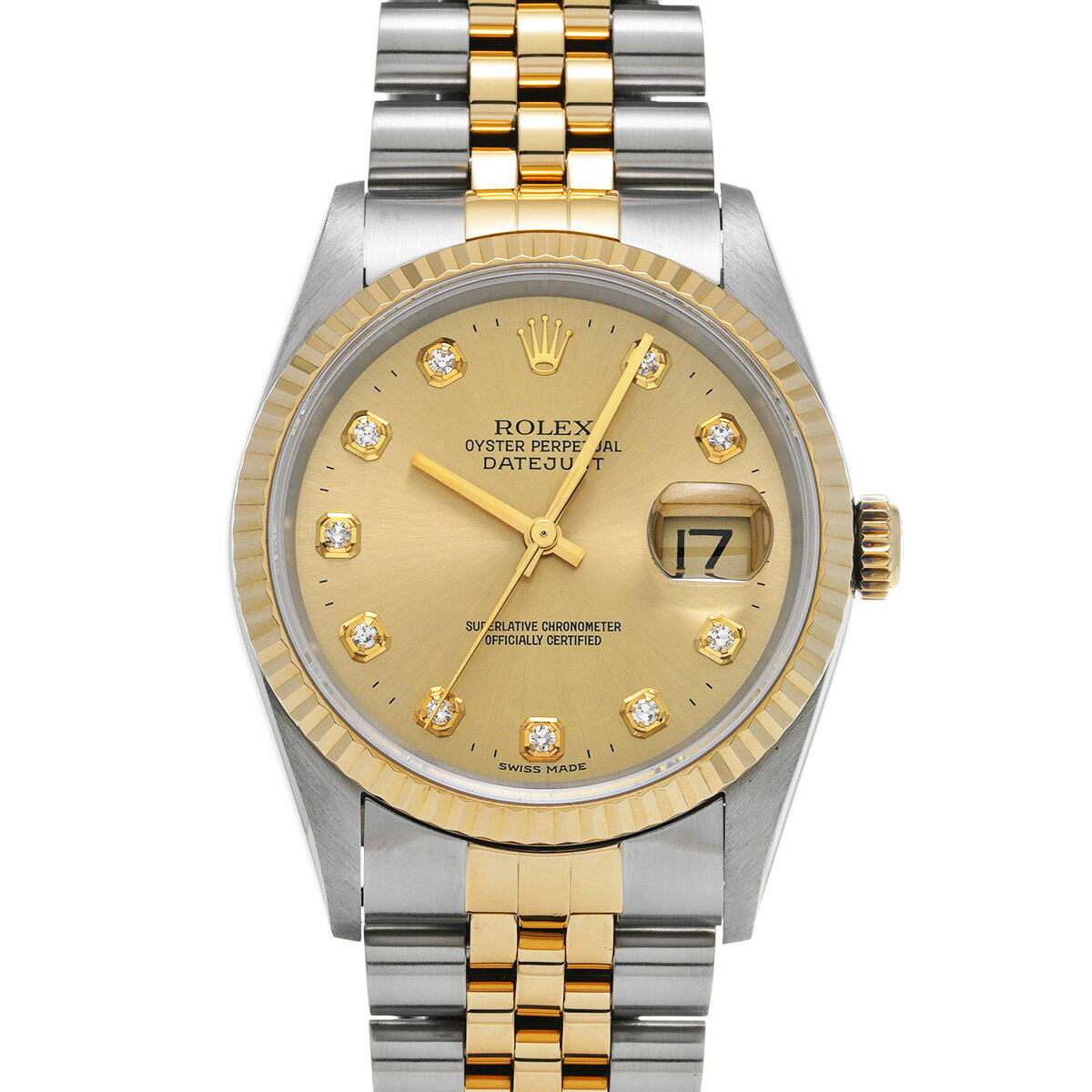 【〜8/27 最大3万円クーポン】ロレックス ROLEX デイトジャスト 16233G T番(1997年頃製造) シャンパン メンズ 腕時計 ロレックス 時計 高級腕時計 ブランド 【ローン36回払い無金利】【中古】