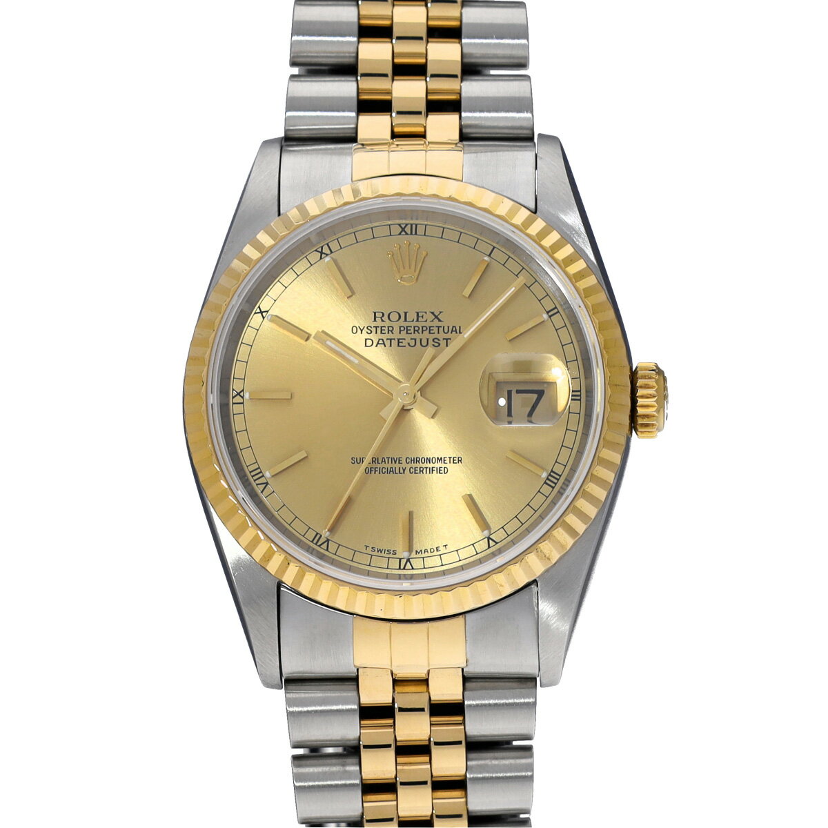 【〜9/11 最大3万円クーポン】ロレックス ROLEX デイトジャスト 16233 シャンパン メンズ 腕時計 ロレックス 時計 高級腕時計 ブランド 【ローン36回払い無金利】【中古】