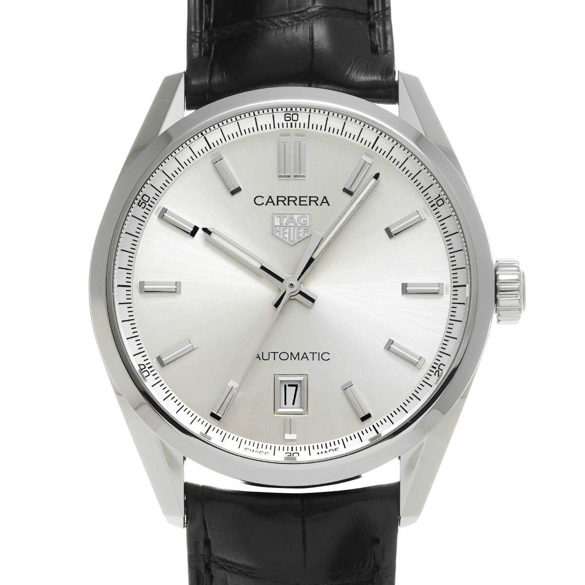 タグ ホイヤー TAG HEUER カレラ キャリバー5 WBN2111.FC6505 シルバー メンズ 腕時計 タグ ホイヤー 時計 高級腕時計 ブランド 【ローン48回払い無金利】【中古】