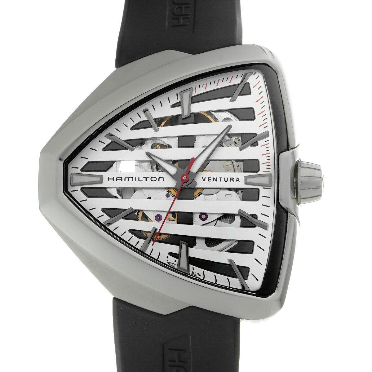 【～11/27 最大3万円クーポン】ハミルトン HAMILTON ベンチュラ エルヴィス80 オート H24555381 ホワイト/スケルトン メンズ 腕時計 ハミルトン 時計 高級腕時計 ブランド 【ローン48回払い無金利】【中古】