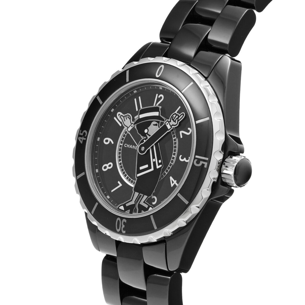 【〜9/26 最大4万円クーポン】シャネル CHANEL マドモアゼル J12 38mm リミテッドエディション H5242 ブラックラッカー メンズ 腕時計 シャネル 時計 高級腕時計 ブランド 【ローン36回払い無金利】【中古】