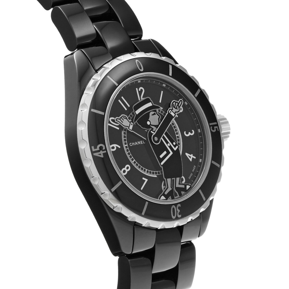 【〜9/26 最大4万円クーポン】シャネル CHANEL マドモアゼル J12 38mm リミテッドエディション H5242 ブラックラッカー メンズ 腕時計 シャネル 時計 高級腕時計 ブランド 【ローン36回払い無金利】【中古】