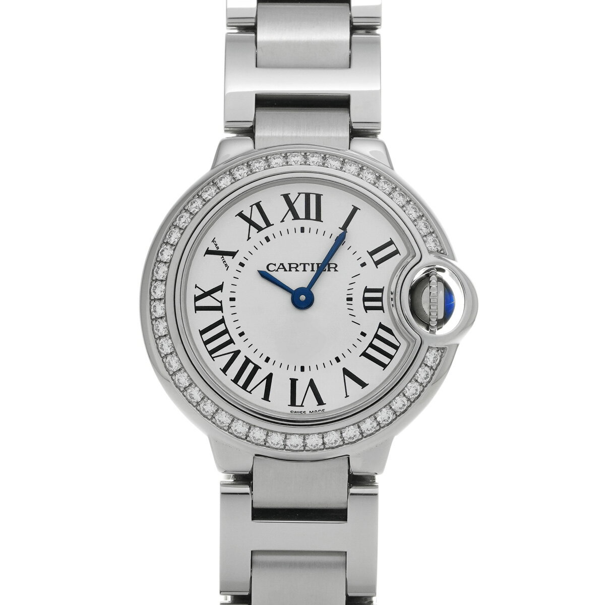カルティエ CARTIER バロンブルー ドゥ カルティエ 28mm W4BB0015 シルバー レディース 腕時計 カルティエ 時計 高級腕時計 ブランド 【ローン48回払い無金利】【中古】