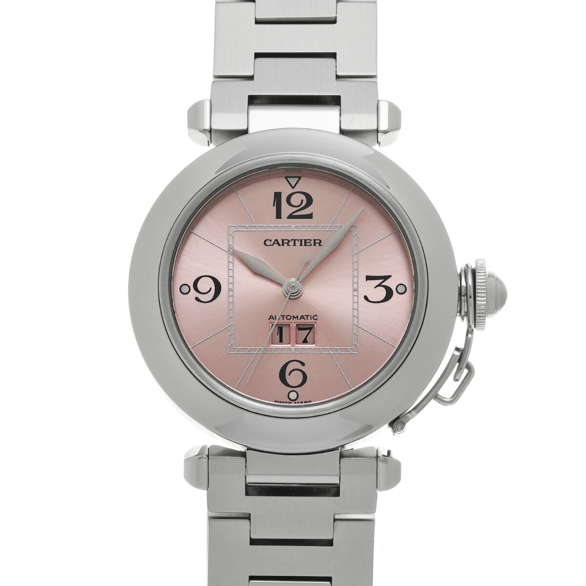 カルティエ CARTIER パシャC ビッグデイト W31058M7 ピンク ユニセックス 腕時計 カルティエ 時計 高級腕時計 ブランド 【ローン36回払い無金利】【中古】