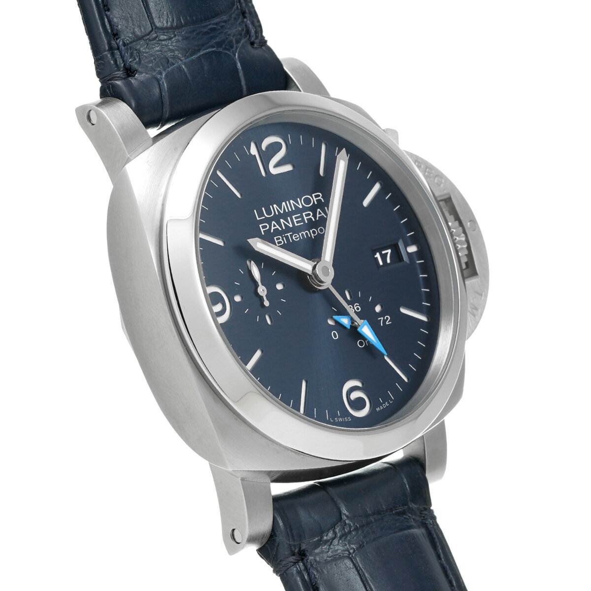 パネライ PANERAI ルミノール BiTempo パワーリザーブ PAM01361 Z番(2023年製造) ブルー メンズ 腕時計 パネライ 時計 高級腕時計 ブランド 【ローン36回払い無金利】【中古】