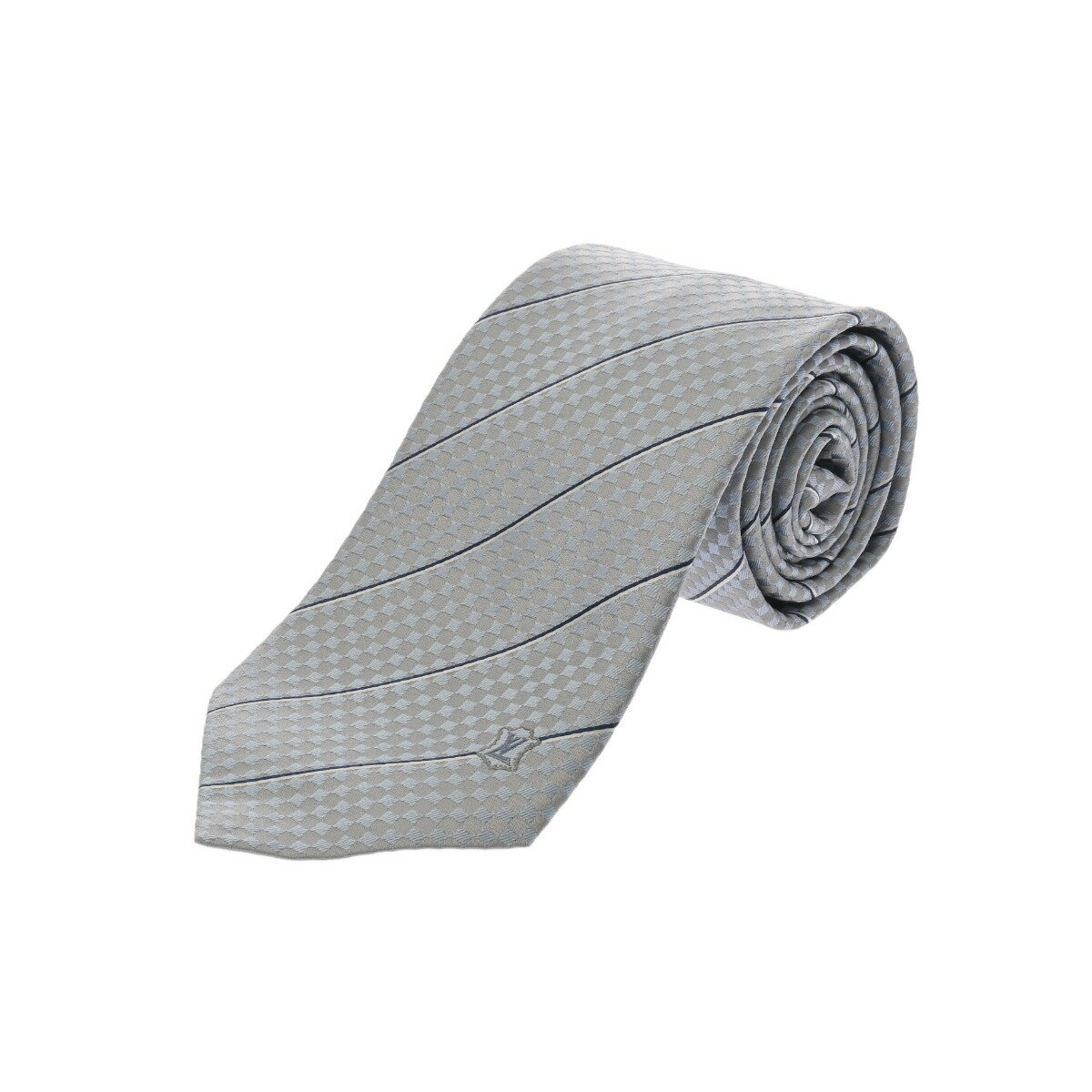 ルイ ヴィトン LOUIS VUITTON クラヴァット エク 8CM ブルーシエル M78756 シルク100% メンズ ネクタイ ルイ ヴィトン 【ローン48回払い無金利】【中古】