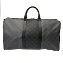 ルイ ヴィトン LOUIS VUITTON モノグラムエクリプス キーポルバンドリエール 50 ノワール M54392 モノグラム・エクリプス・グレーズ・キャンバス(エナメル加工) メンズ ボストンバッグ ヴィトンバッグ バック ブランド 【ローン36回払い無金利】【中古】