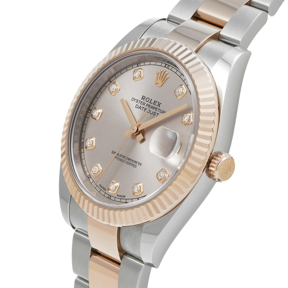 ロレックス ROLEX デイトジャスト 41 126331G ランダムシリアル サンダスト/ダイヤモンド メンズ 腕時計 ロレックス 時計 高級腕時計 ブランド 【ローン48回払い無金利】【中古】