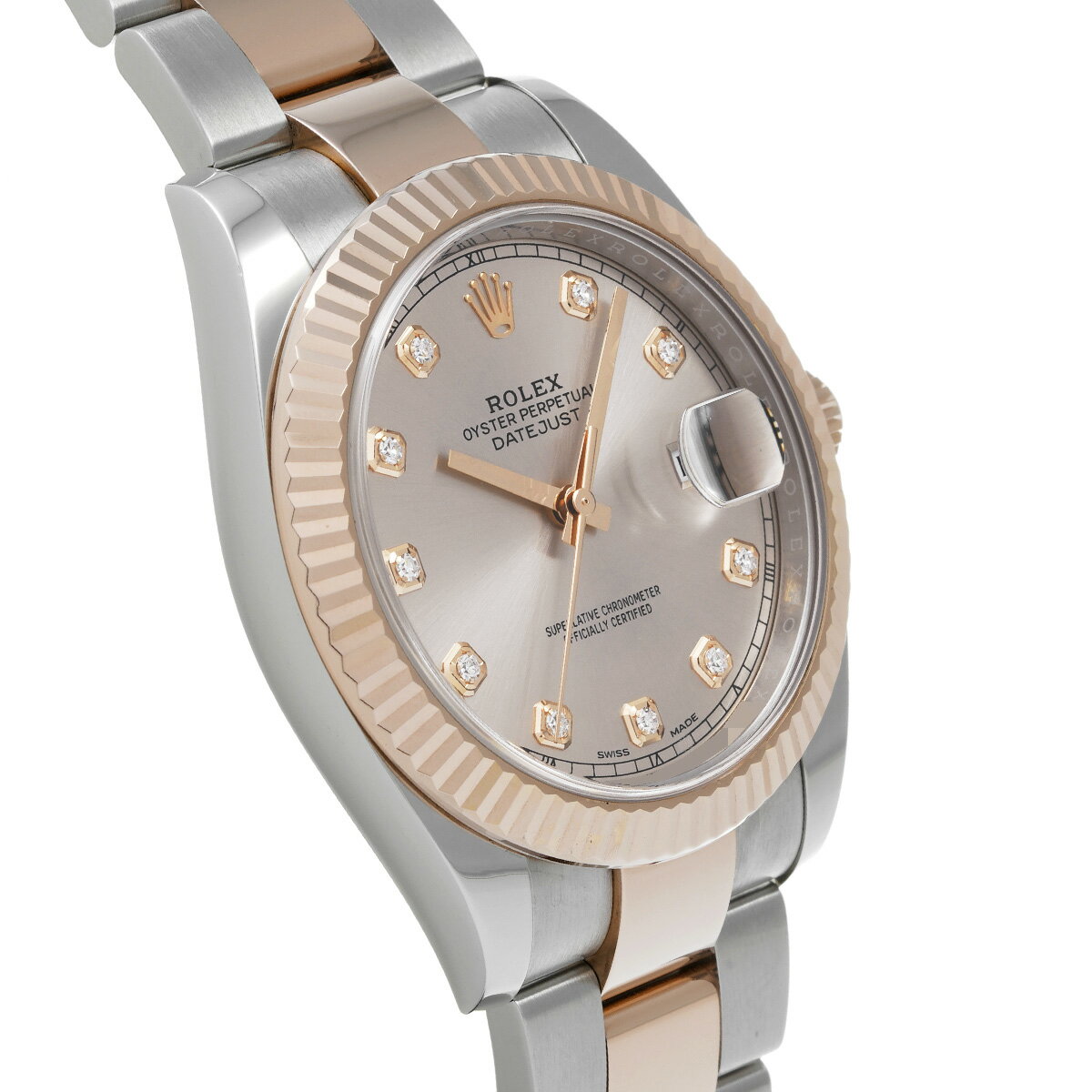 ロレックス ROLEX デイトジャスト 41 126331G ランダムシリアル サンダスト/ダイヤモンド メンズ 腕時計 ロレックス 時計 高級腕時計 ブランド 【ローン48回払い無金利】【中古】