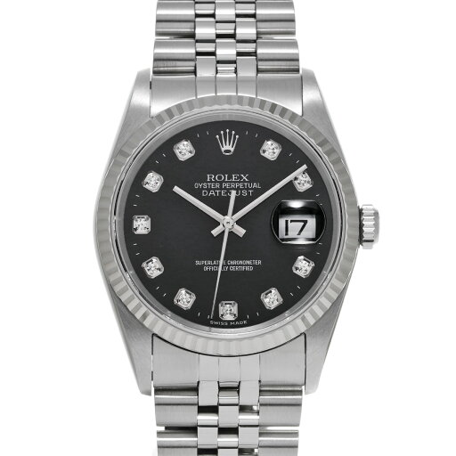 【〜9/11 最大3万円クーポン】ロレックス ROLEX デイトジャスト 16234G Y番(2003年頃製造) ブラック/ダイヤモンド メンズ 腕時計 ロレックス 時計 高級腕時計 ブランド 【ローン36回払い無金利】【中古】 【〜9/11 最大3万円クーポン】ロレックス ROLEX デイトジャスト 16234G Y番(2003年頃製造) ブラック/ダイヤモンド メンズ 腕時計 ロレックス 時計 高級腕時計 ブランド 【ローン36回払い無金利】【中古】