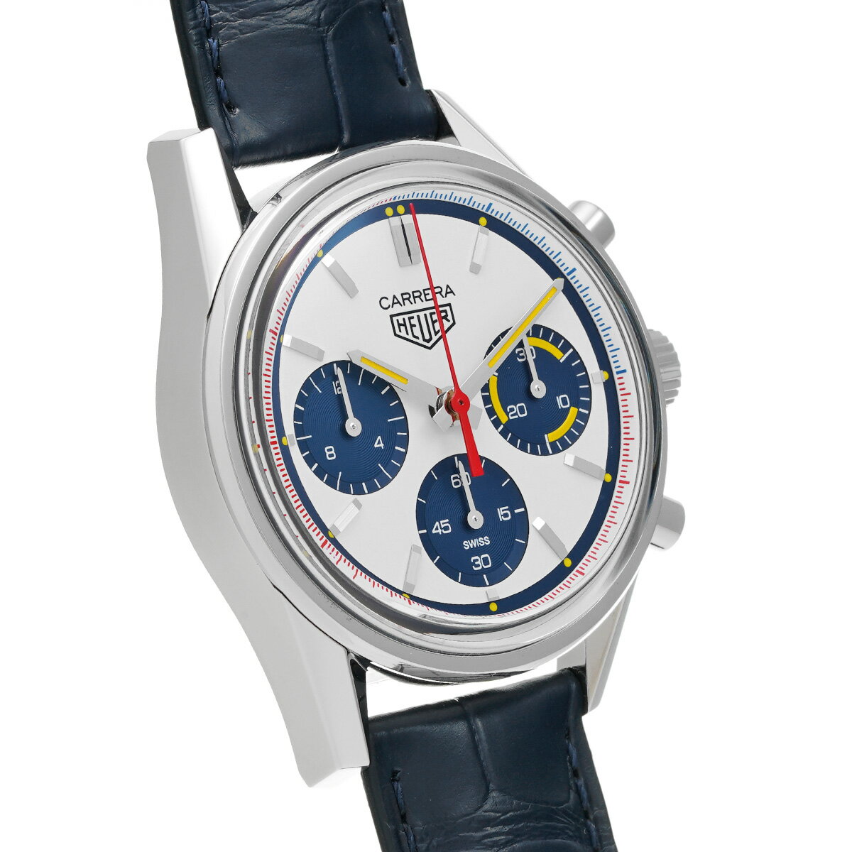 【〜11/11 最大3万円クーポン】タグ ホイヤー TAG HEUER カレラ キャリバーホイヤー02 クロノグラフ 160th モントリオール 限定1000本 CBK221C.FC6488 ホワイト/ブルー メンズ 腕時計 タグ ホイヤー 時計 高級腕時計 ブランド 【ローン48回払い無金利】【中古】