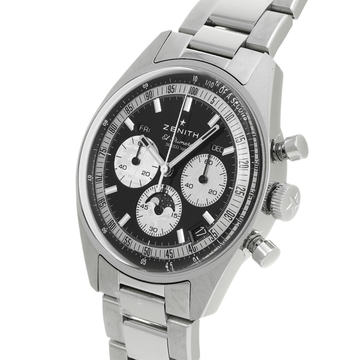 【〜9/26 最大4万円クーポン】ゼニス ZENITH クロノマスター オリジナル トリプルカレンダー ホディンキー 03.3401.3610/21.M3200 ブラック/メテオライト メンズ 腕時計 ゼニス 時計 高級腕時計 ブランド 【ローン36回払い無金利】【中古】