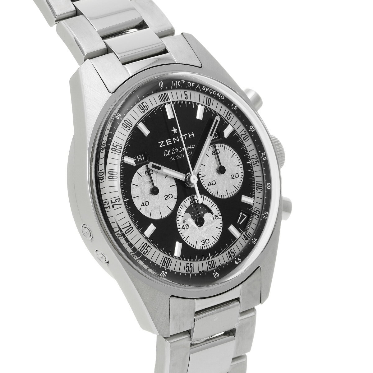 【〜9/26 最大4万円クーポン】ゼニス ZENITH クロノマスター オリジナル トリプルカレンダー ホディンキー 03.3401.3610/21.M3200 ブラック/メテオライト メンズ 腕時計 ゼニス 時計 高級腕時計 ブランド 【ローン36回払い無金利】【中古】