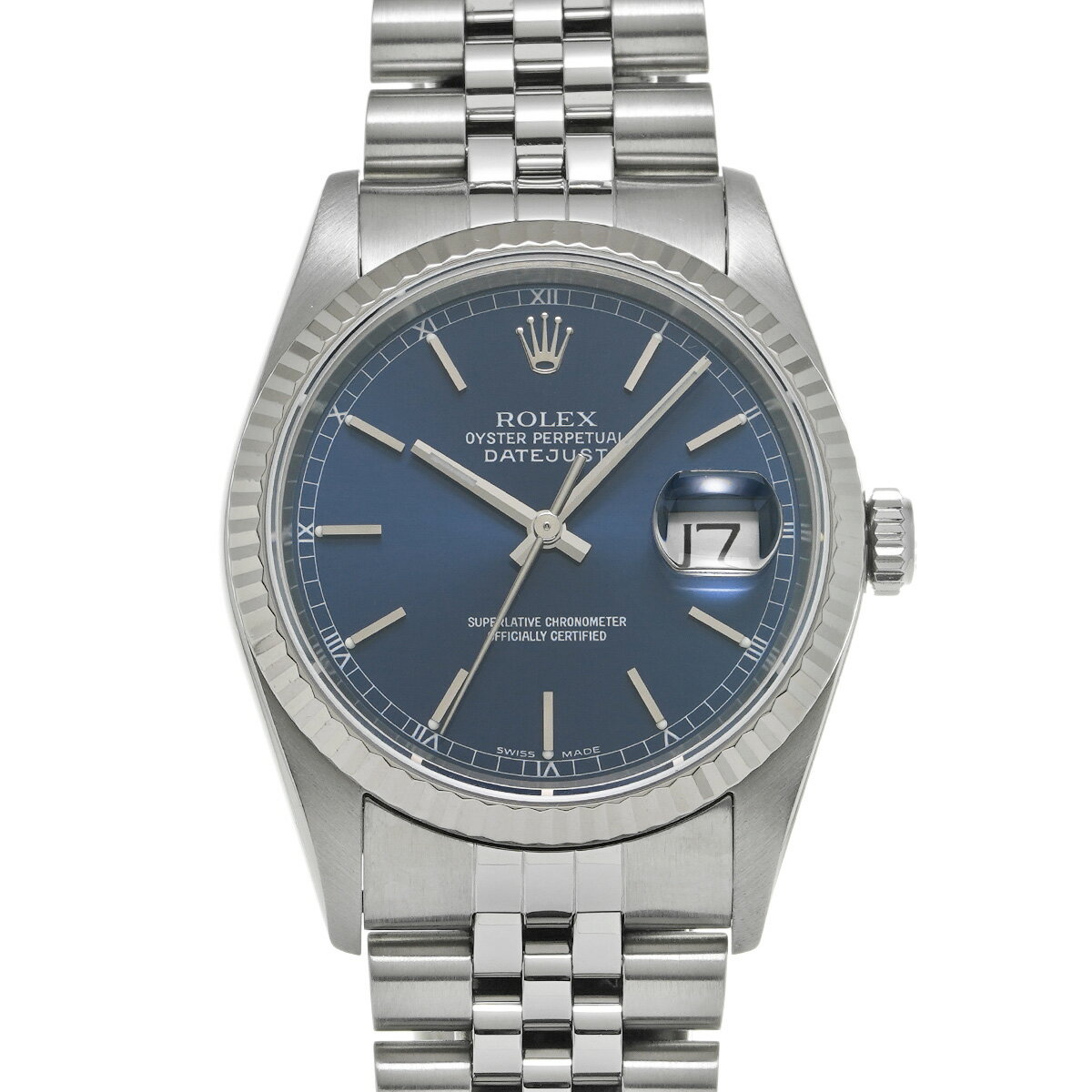 【〜9/26 最大4万円クーポン】ロレックス ROLEX デイトジャスト 16234 Y番(2002年頃製造) ブルー メンズ 腕時計 ロレックス 時計 高級腕時計 ブランド 【ローン36回払い無金利】【中古】