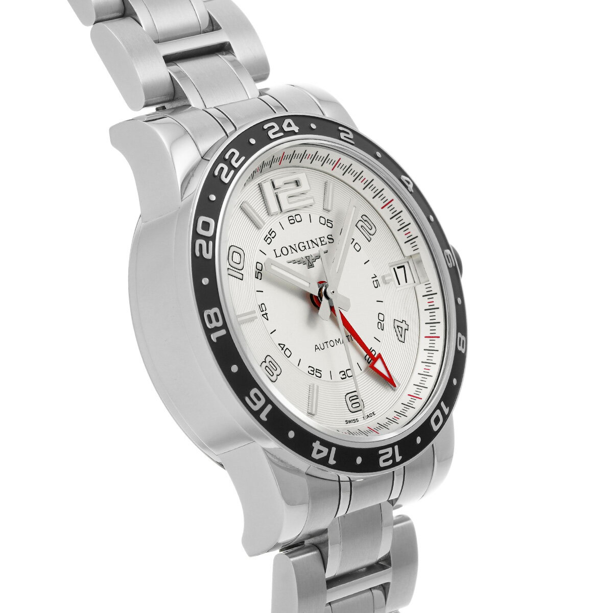 ロンジン LONGINES スポーツ アドミラル GMT L3.668.4.76.6 シルバー メンズ 腕時計 ロンジン 時計 高級腕時計 ブランド 【ローン36回払い無金利】【中古】