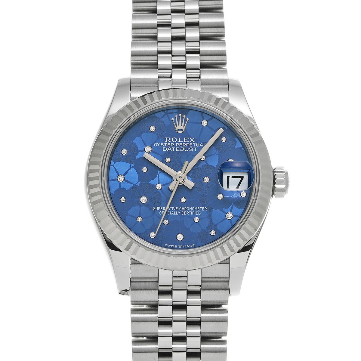 ロレックス ROLEX デイトジャスト 31 278274 ランダムシリアル アズーロブルー フローラルモチーフ/ダイヤモンド ユニセックス 腕時計 ロレックス 時計 高級腕時計 ブランド 【ローン48回払い無金利】【中古】