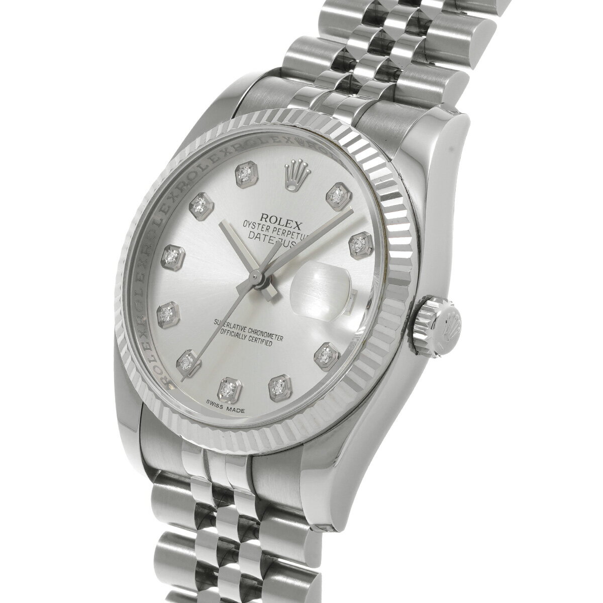 ロレックス ROLEX デイトジャスト 116234G ランダムシリアル シルバー/ダイヤモンド メンズ 腕時計 ロレックス 時計 高級腕時計 ブランド 【ローン48回払い無金利】【中古】