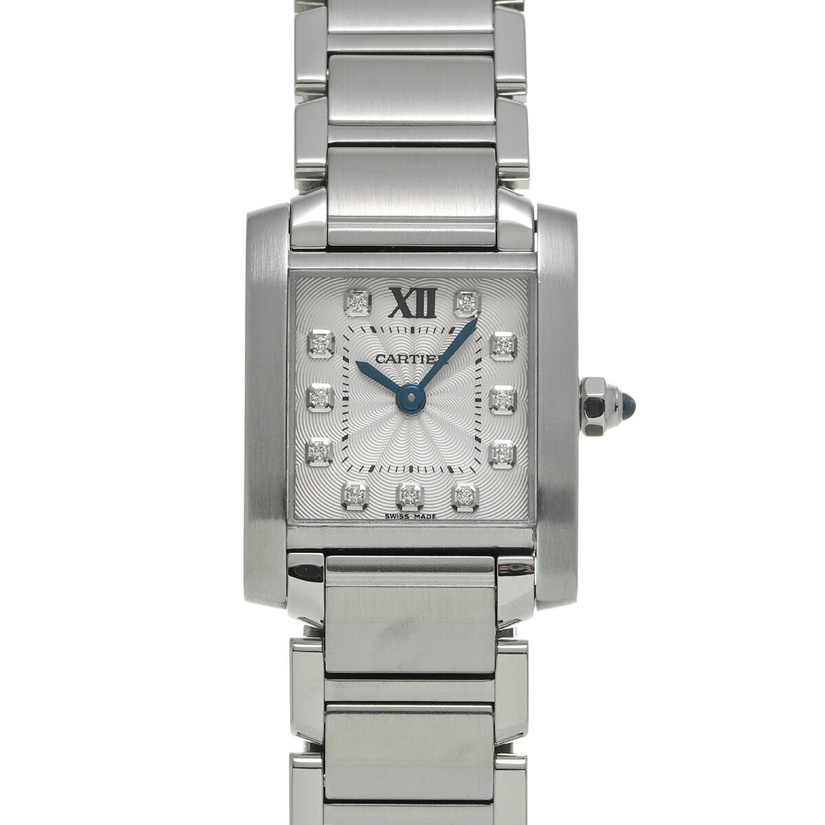 カルティエ CARTIER タンク フランセーズ SM WE110006 シルバー/ダイヤモンド レディース 腕時計 カルティエ 時計 高級腕時計 ブランド 【ローン48回払い無金利】【中古】