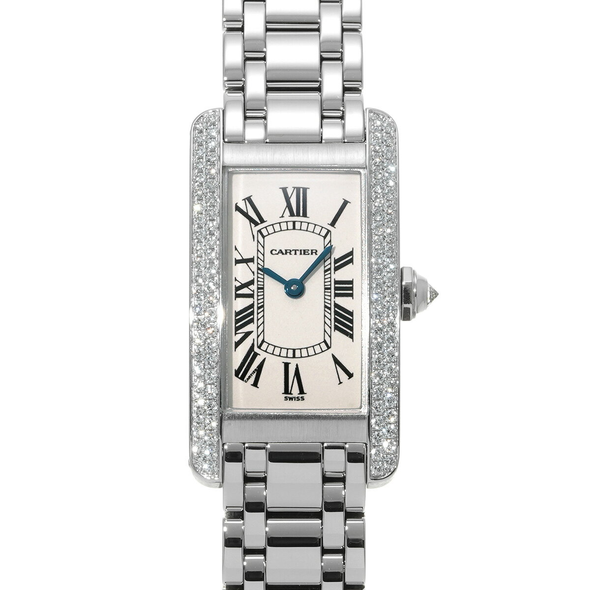 カルティエ CARTIER タンク アメリカン SM WB7018L1 シルバー レディース 腕時計 カルティエ 時計 高級腕時計 ブランド 【ローン48回払い無金利】【中古】