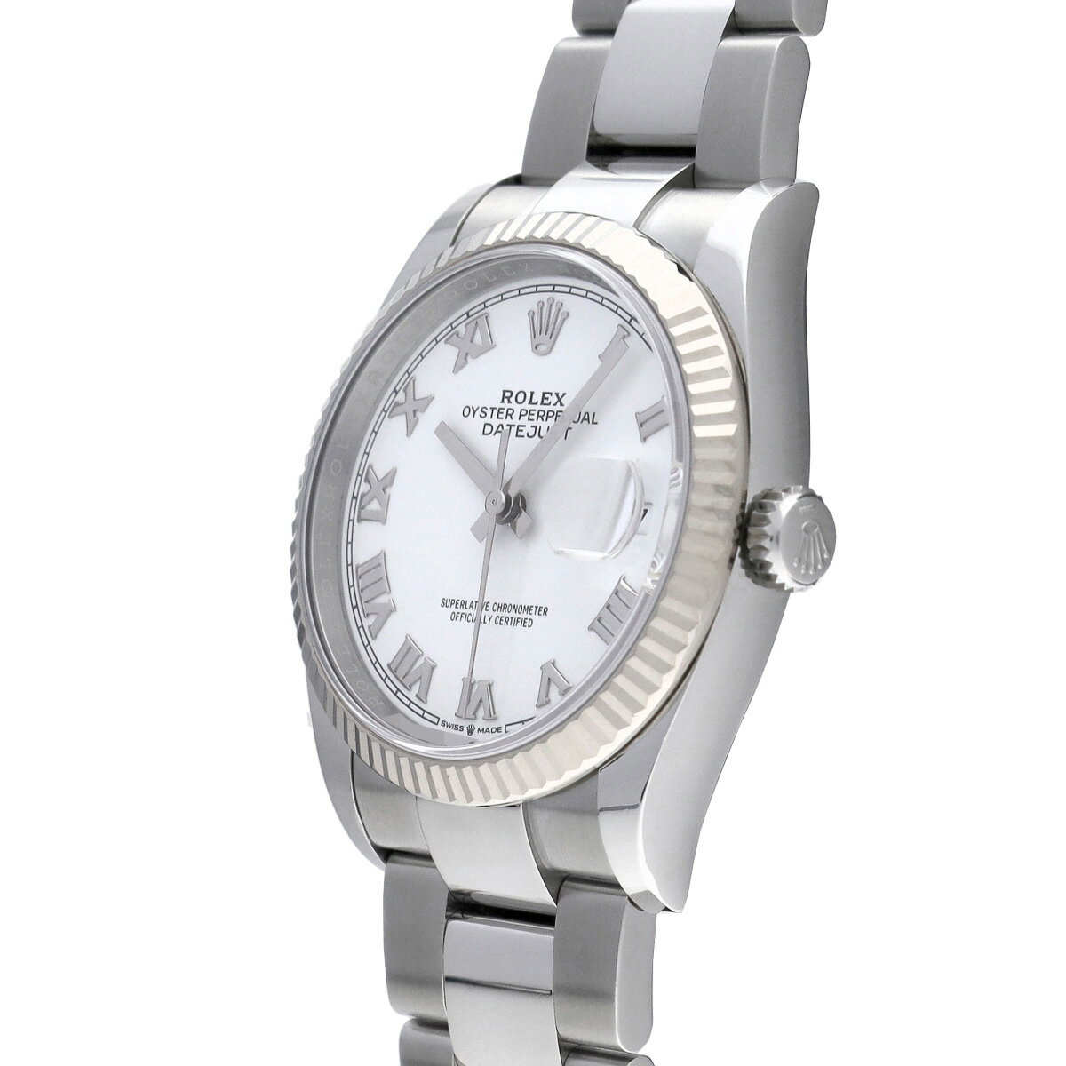 ロレックス ROLEX デイトジャスト 36 126234 ホワイト メンズ 腕時計 ロレックス 時計 高級腕時計 ブランド 【ローン36回払い無金利】【中古】