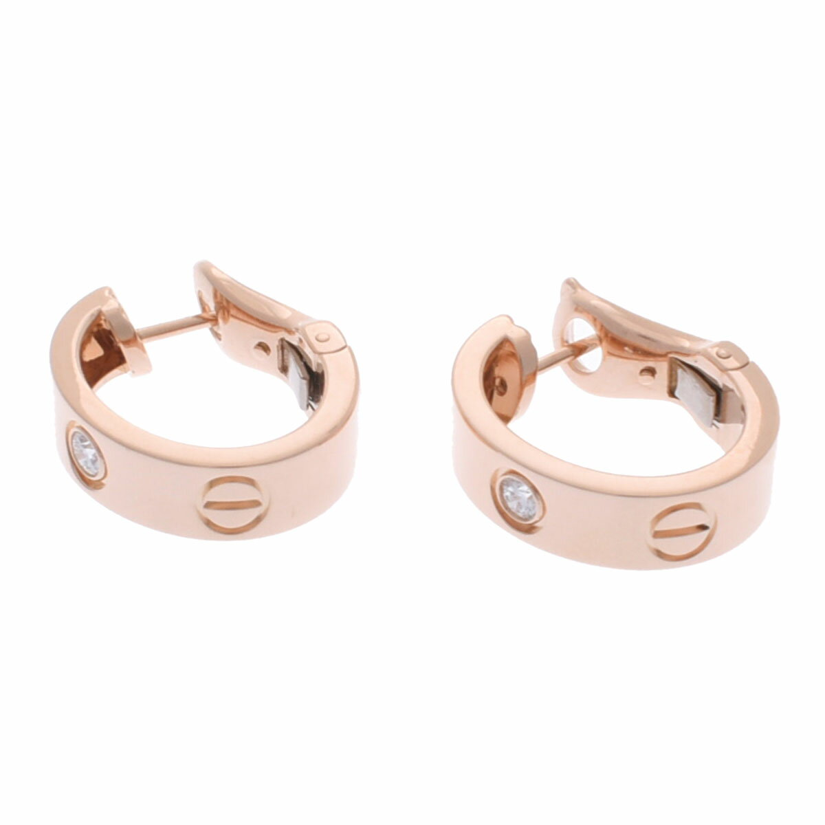 【〜11/11 最大3万円クーポン】カルティエ CARTIER ラブピアス 2PD B8301218 K18ピンクゴールド PG ダイヤモンド レディース ピアス カルティエ 【ローン48回払い無金利】【中古】