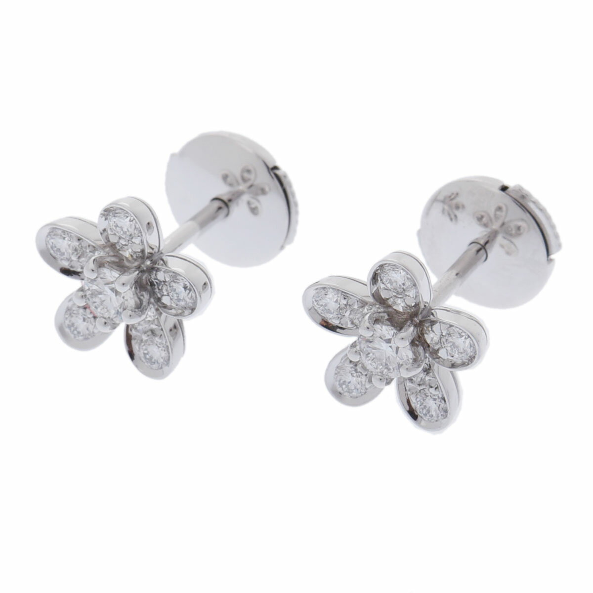 ヴァン クリーフ&アーペル Van Cleef & Arpels ソクラテス ピアス 1フラワー VCARG44100 K18ホワイトゴールド WG ダイヤモンド レディース ピアス ヴァン クリーフ&アーペル 【ローン36回払い無金利】【中古】のサムネイル