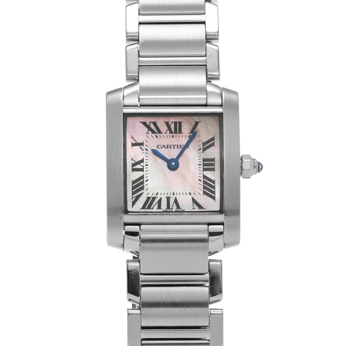 【～11/27 最大3万円クーポン】カルティエ CARTIER タンク フランセーズ SM W51028Q3 ピンクシェル レディース 腕時計 カルティエ 時計 高級腕時計 ブランド 【ローン48回払い無金利】【中古】