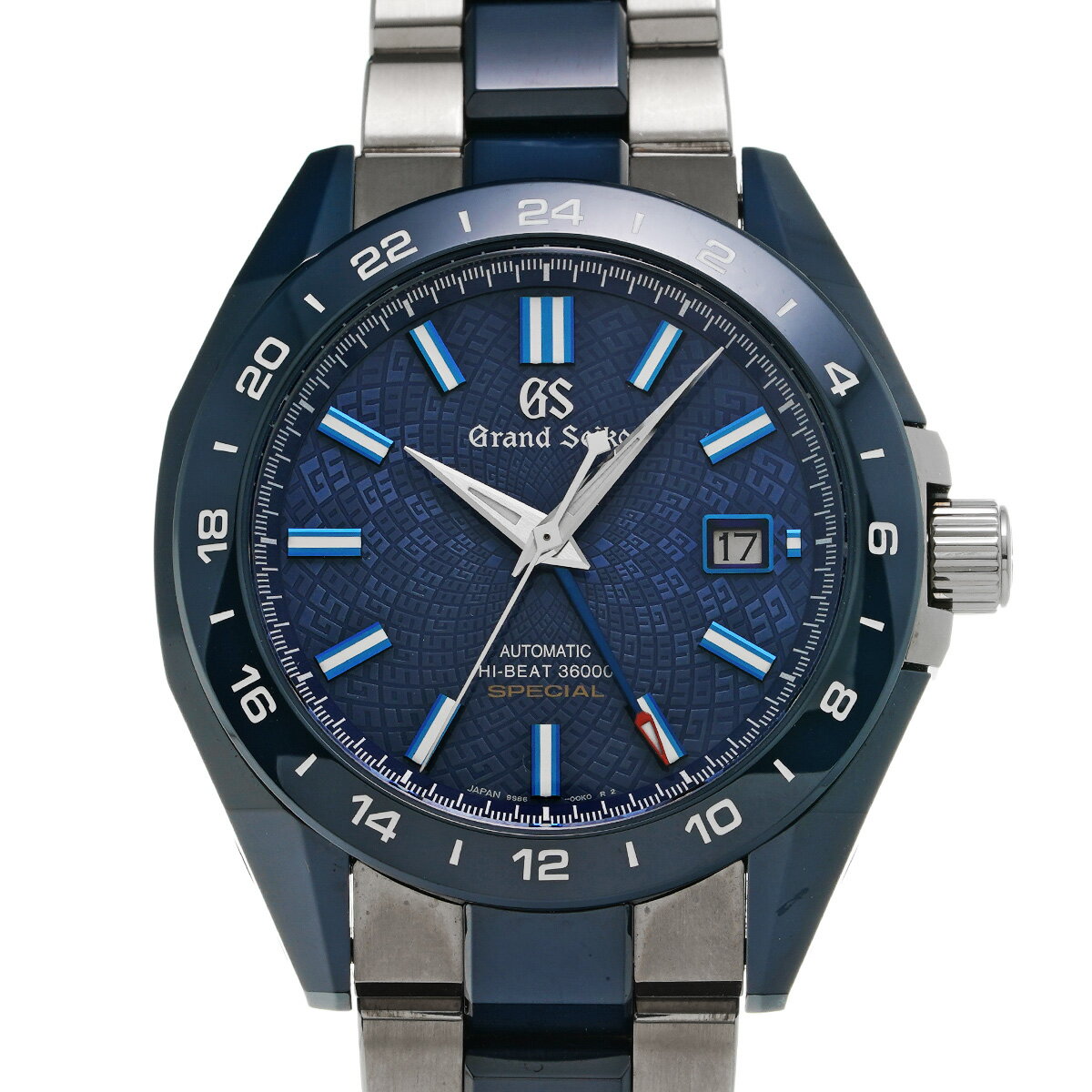 【〜11/27 最大3万円クーポン】グランドセイコー Grand Seiko スポーツコレクション メカニカル ハイビート36000 GMT キャリバー9S 20th SBGJ229 ブルー メンズ 腕時計 グランドセイコー 時計 高級腕時計 ブランド 【ローン48回払い無金利】【中古】(2)