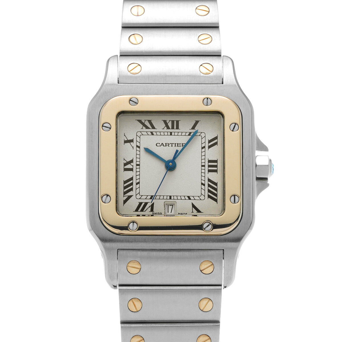 カルティエ CARTIER サントス ガルベ LM W20011C4 アイボリー レディース 腕時計 カルティエ 時計 高級腕時計 ブランド 【ローン48回払い無金利】【中古】