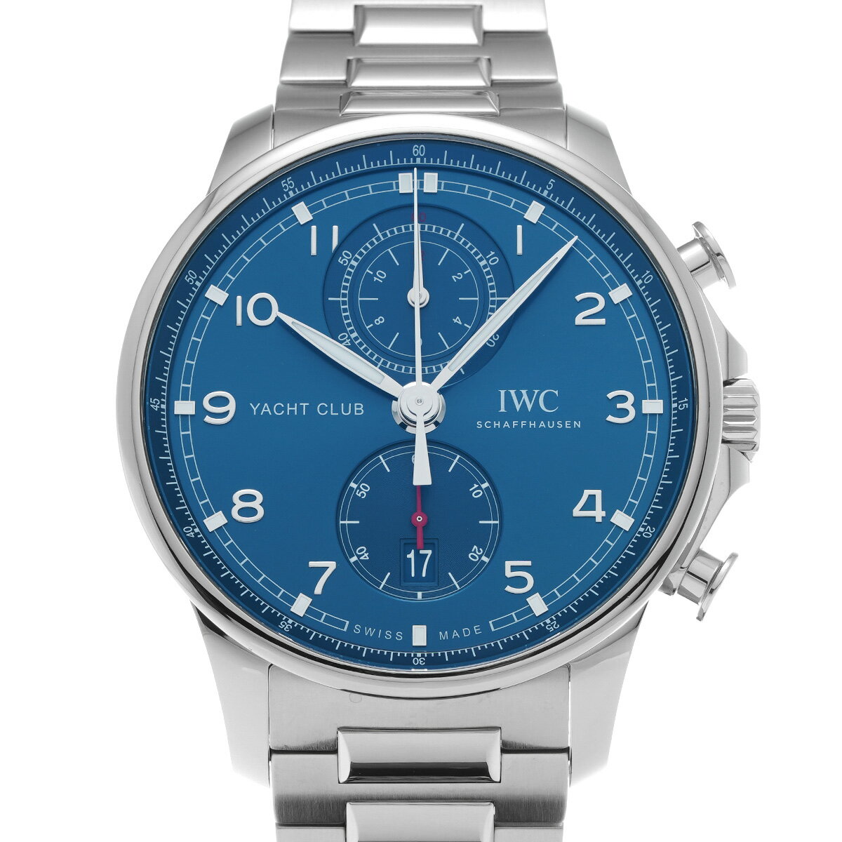 IWC ポルトギーゼ ヨットクラブ クロノグラフ IW390701 ブルー メンズ 腕時計 IWC 時計 高級腕時計 ブランド 【ローン36回払い無金利】【中古】