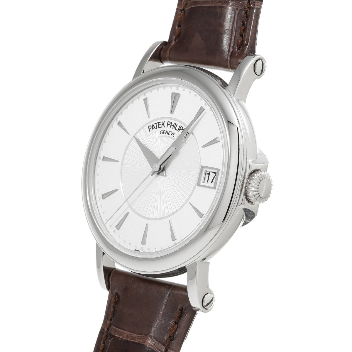 パテック フィリップ PATEK PHILIPPE カラトラバ オフィサー 5153G-010 シルバー メンズ 腕時計 パテック フィリップ 時計 高級腕時計 ブランド 【ローン48回払い無金利】【中古】