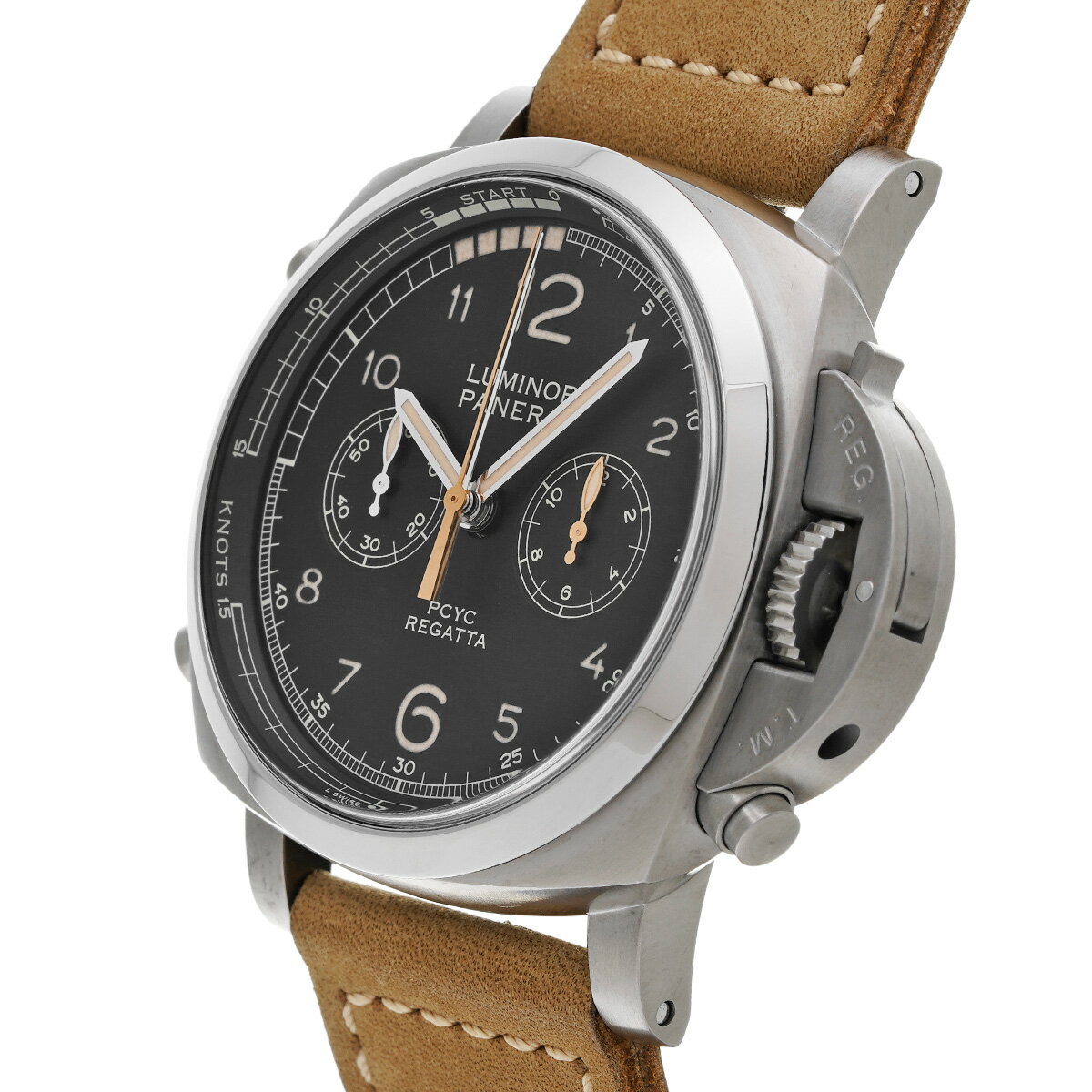パネライ PANERAI ルミノール 1950 PCYC レガッタ 3デイズ フライバック チタニオ PAM00652 T番(2017年製造) ブラック メンズ 腕時計 パネライ 時計 高級腕時計 ブランド 【ローン48回払い無金利】【中古】