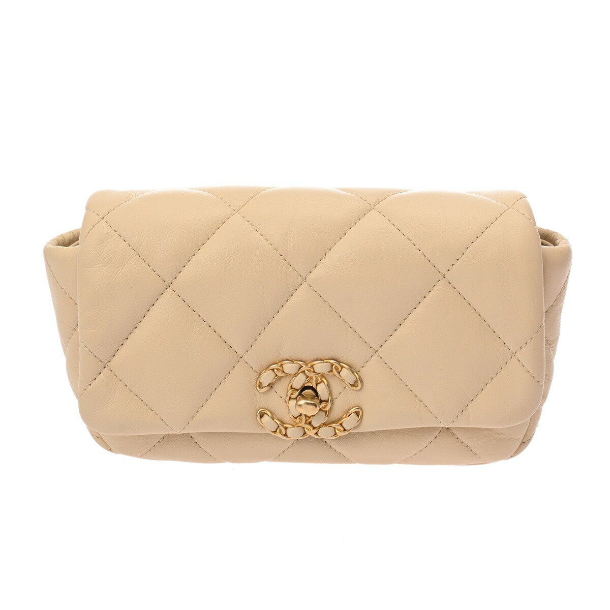 シャネル CHANEL CHANEL19 ベージュ AS1163 ラムスキン レディース ウエストバッグ chanel シャネル バッグ バック ブランド 【ローン48回払い無金利】【中古】