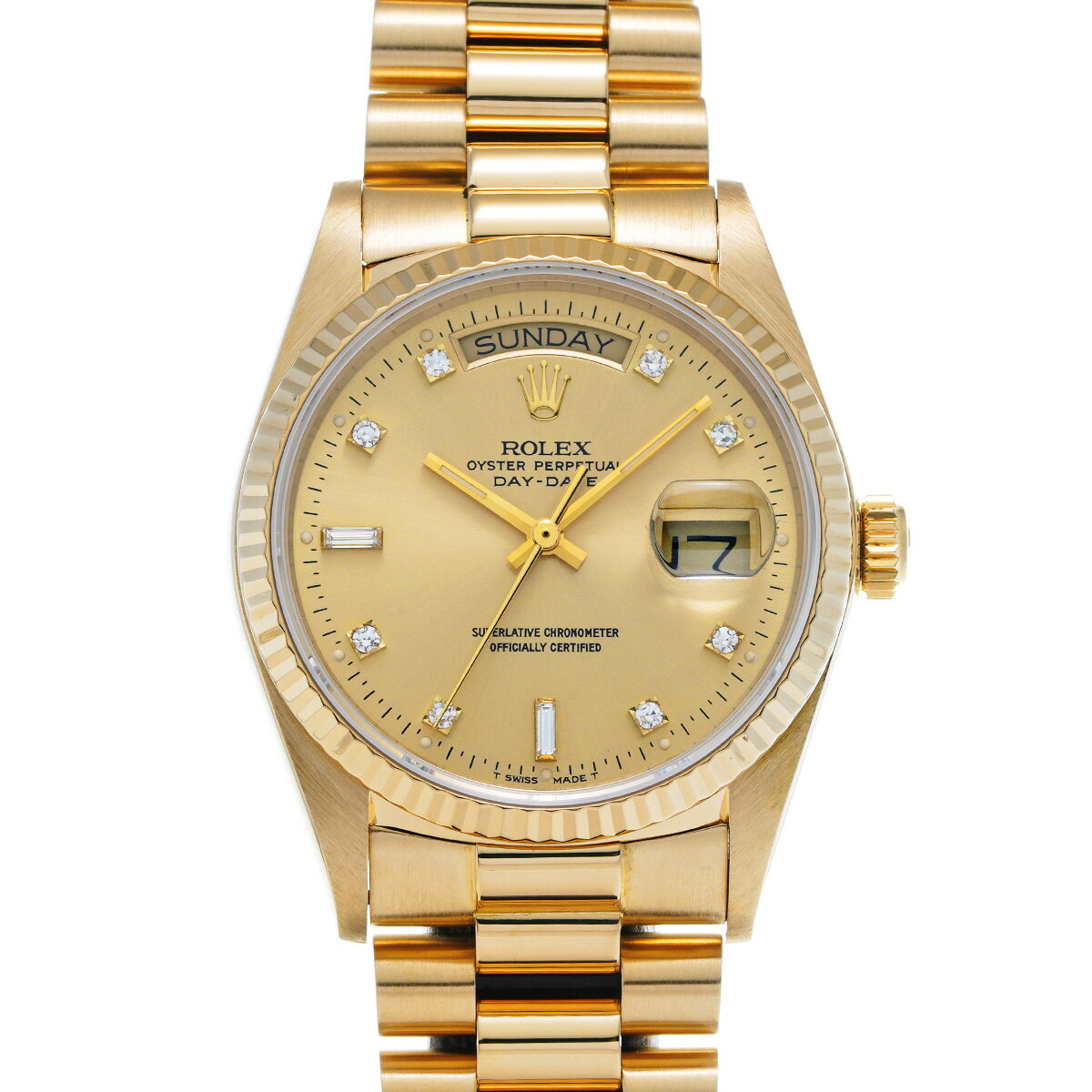 ロレックス ROLEX デイデイト 18038A 96番台(1986年頃製造) シャンパン/ダイヤモンド メンズ 腕時計 ロレックス 時計 高級腕時計 ブランド 【ローン48回払い無金利】【中古】