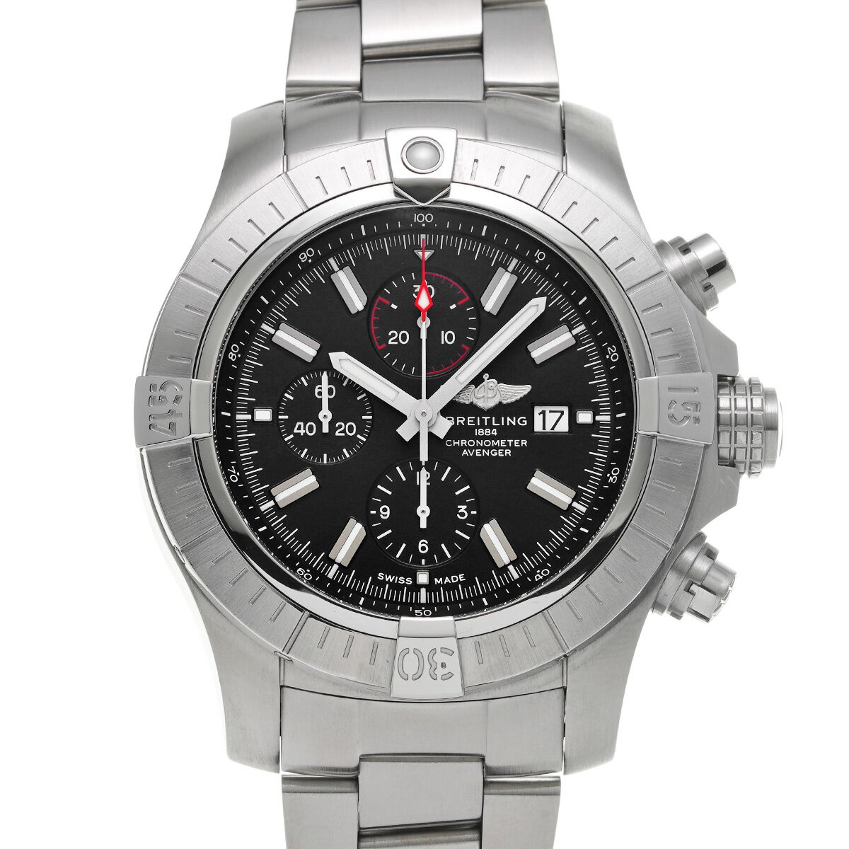 ブライトリング BREITLING スーパーアベンジャー クロノグラフ 48 A13375101B1A1 ブラック メンズ 腕時計 ブライトリング 時計 高級腕時計 ブランド 【ローン36回払い無金利】【中古】