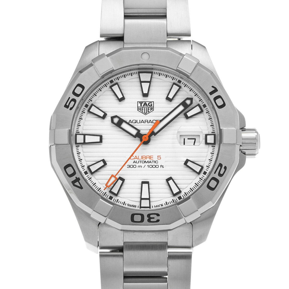タグ ホイヤー TAG HEUER アクアレーサー キャリバー5 WAY2013.BA0927 ホワイト メンズ 腕時計 タグ ホイヤー 時計 高級腕時計 ブランド 【ローン48回払い無金利】【中古】