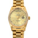 【~10/27 最大3万円クーポン】ロレックス ROLEX デイデイト 18038 98番台(1987年頃製造) シャンパン メンズ 腕時計 ロレックス 時計 高級腕時計 ブランド 【ローン36回払い無金利】【中古】