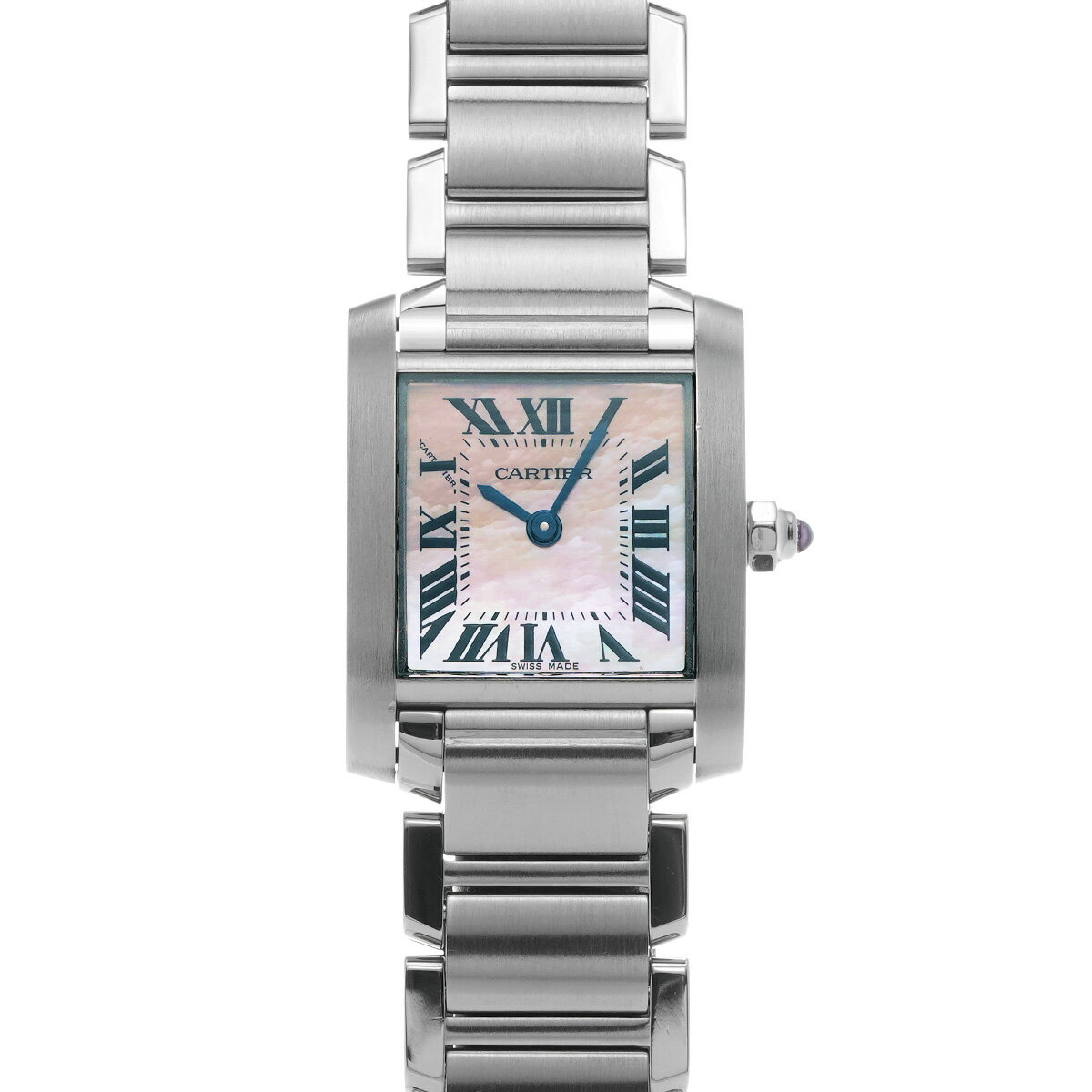 カルティエ CARTIER タンクフランセーズ SM W51028Q3 ピンクシェル レディース 腕時計 カルティエ 時計 高級腕時計 ブランド 【ローン48回払い無金利】【中古】