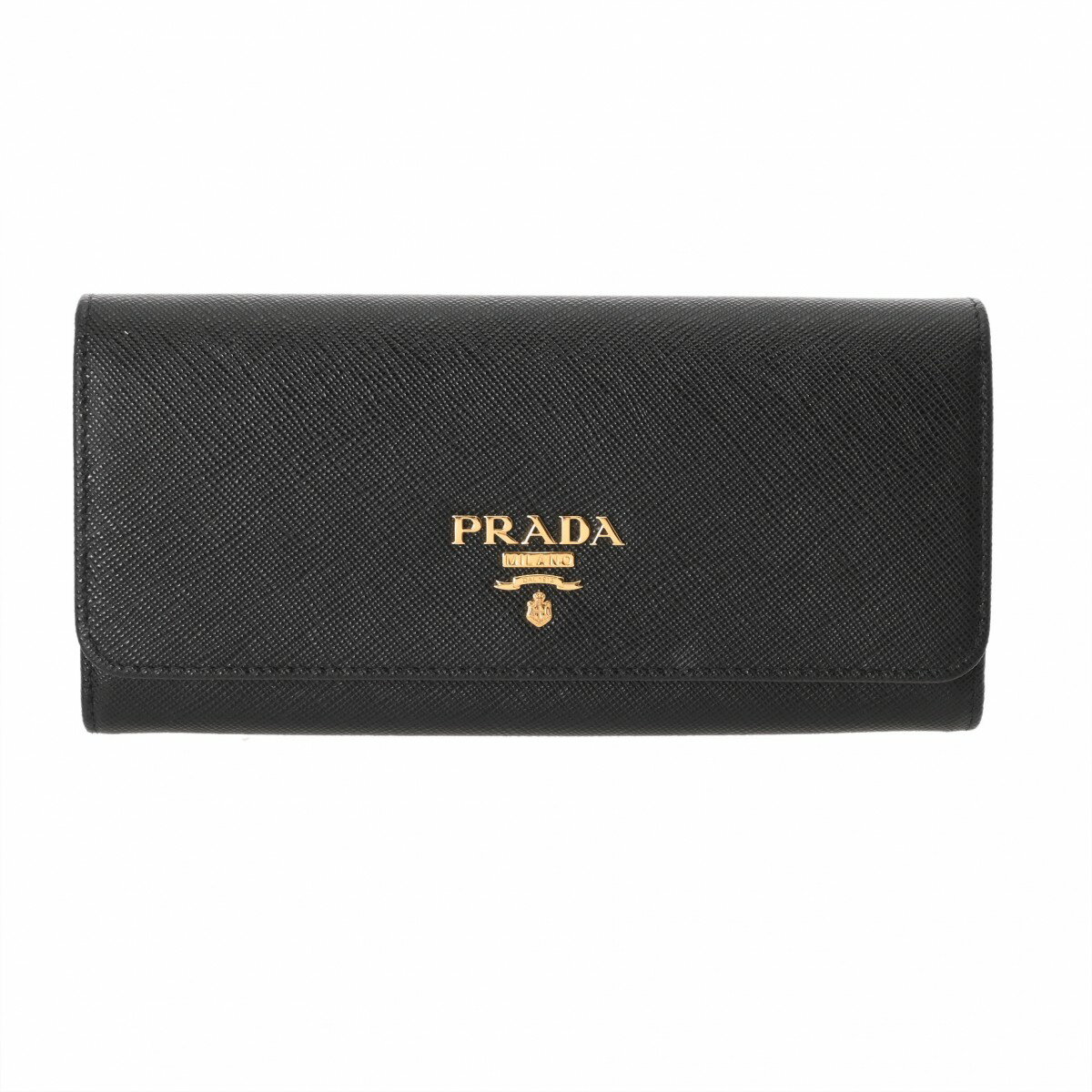 プラダ PRADA 長財布 ブラック 1MH132 レザー レディース 長財布 プラダ 財布 ブランド 【ローン48回払い無金利】【中古】