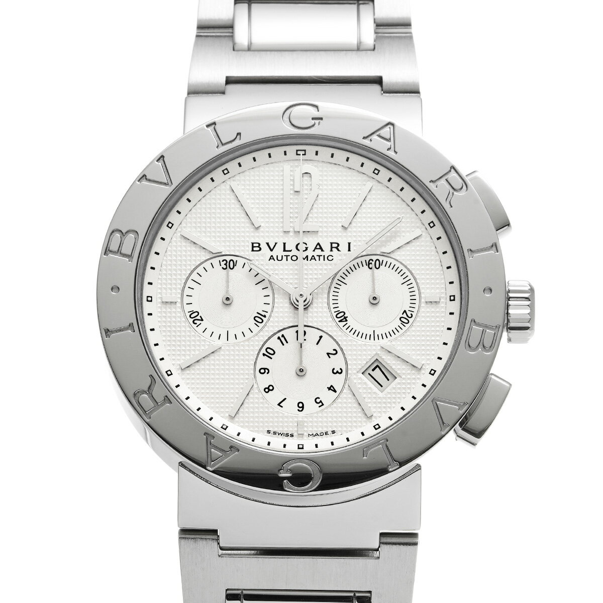 ブルガリ BVLGARI ブルガリブルガリ クロノグラフ BB42WSSDCH ホワイト メンズ 腕 ...