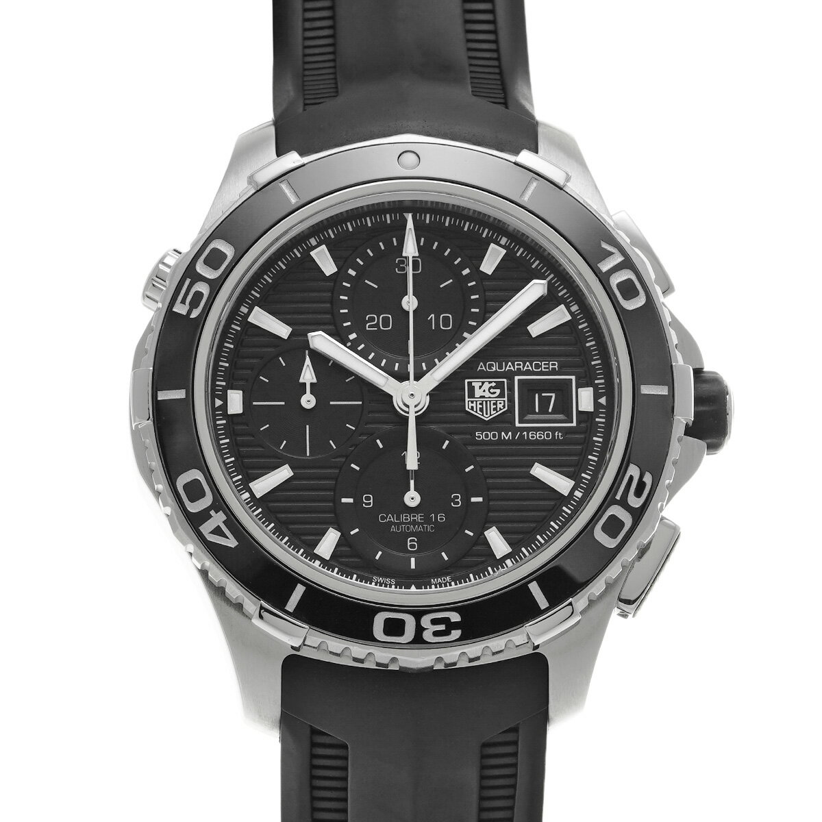 タグ ホイヤー TAG HEUER アクアレーサー キャリバー16 クロノグラフ CAK2110.FT8019 ブラック メンズ 腕時計 タグ ホイヤー 時計 高級腕時計 ブランド 【ローン48回払い無金利】【中古】
