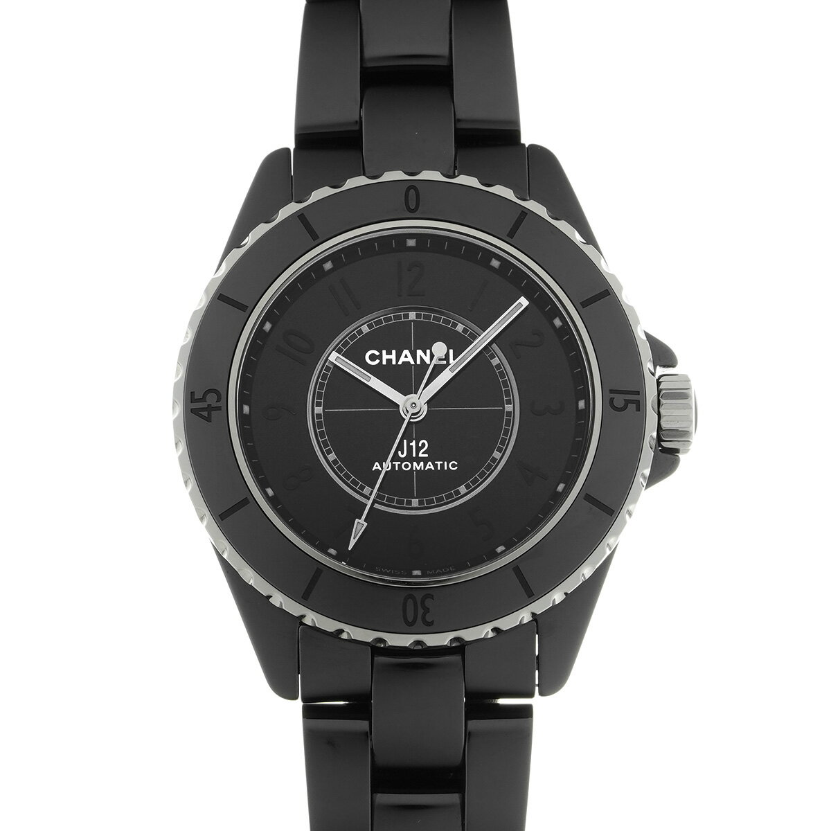 シャネル CHANEL J12 ファントム キャリバー12.1 38MM H6185 ブラック メンズ 腕時計 シャネル 時計 高級腕時計 ブランド 【ローン48回払い無金利】【中古】
